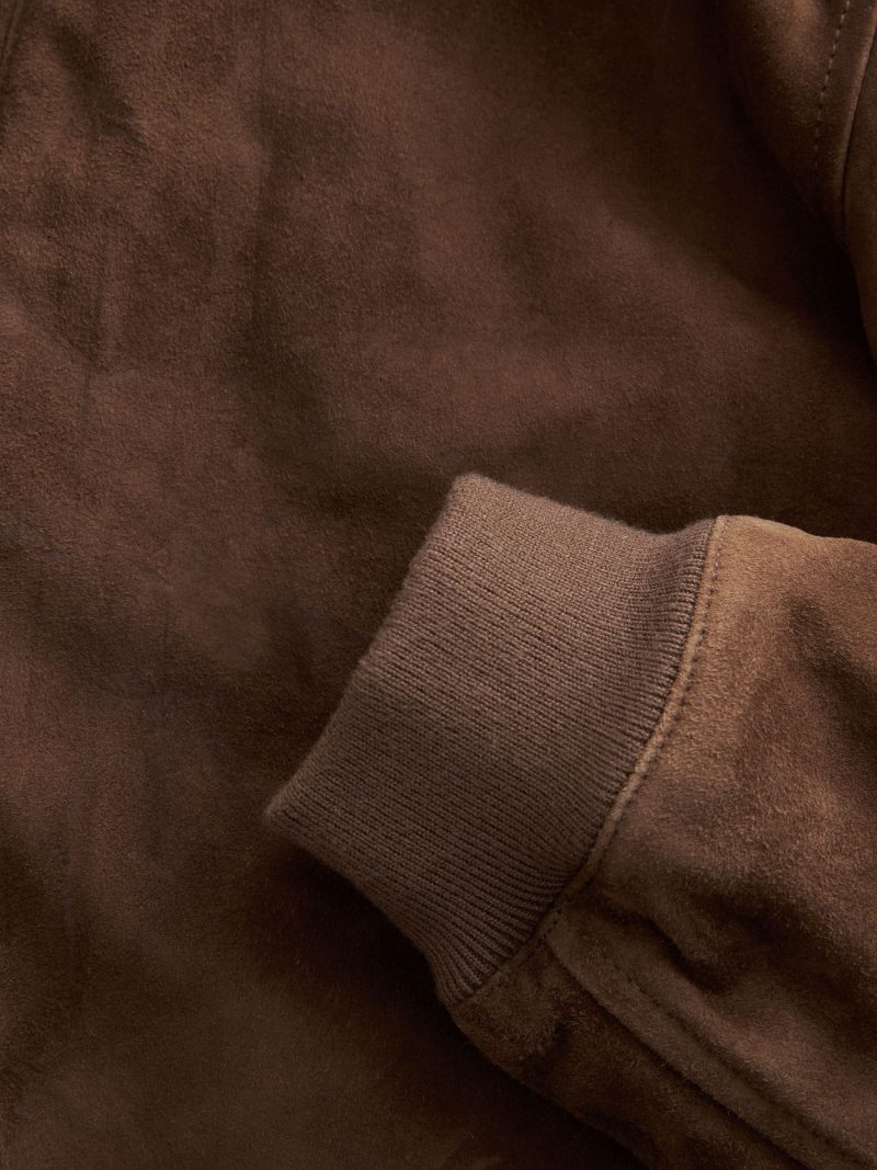 Comely84268 Brown Suede Bomber Jacket - Image 12