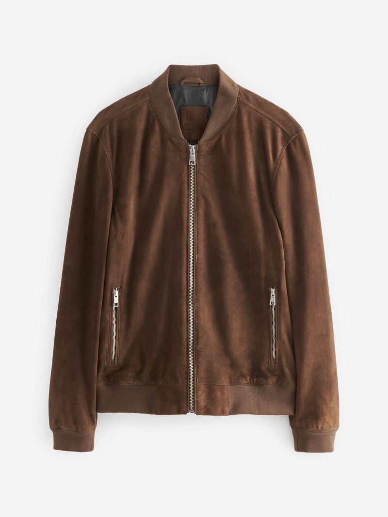 Comely84268 Brown Suede Bomber Jacket - Image 7