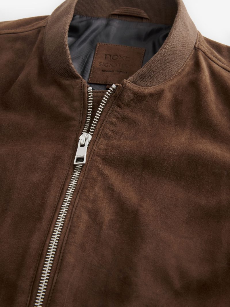 Comely84268 Brown Suede Bomber Jacket - Image 9