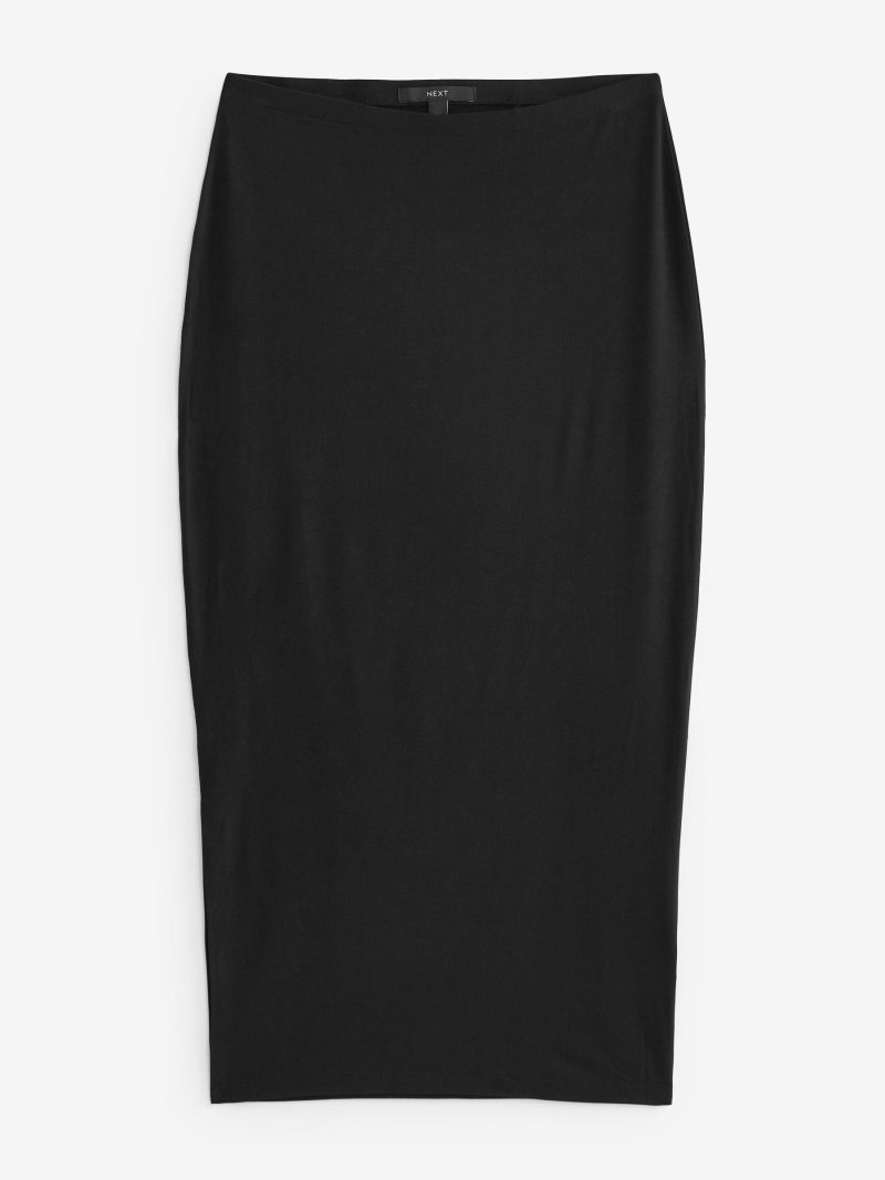 Comely84242 Black Jersey Midi Skirt - Image 6