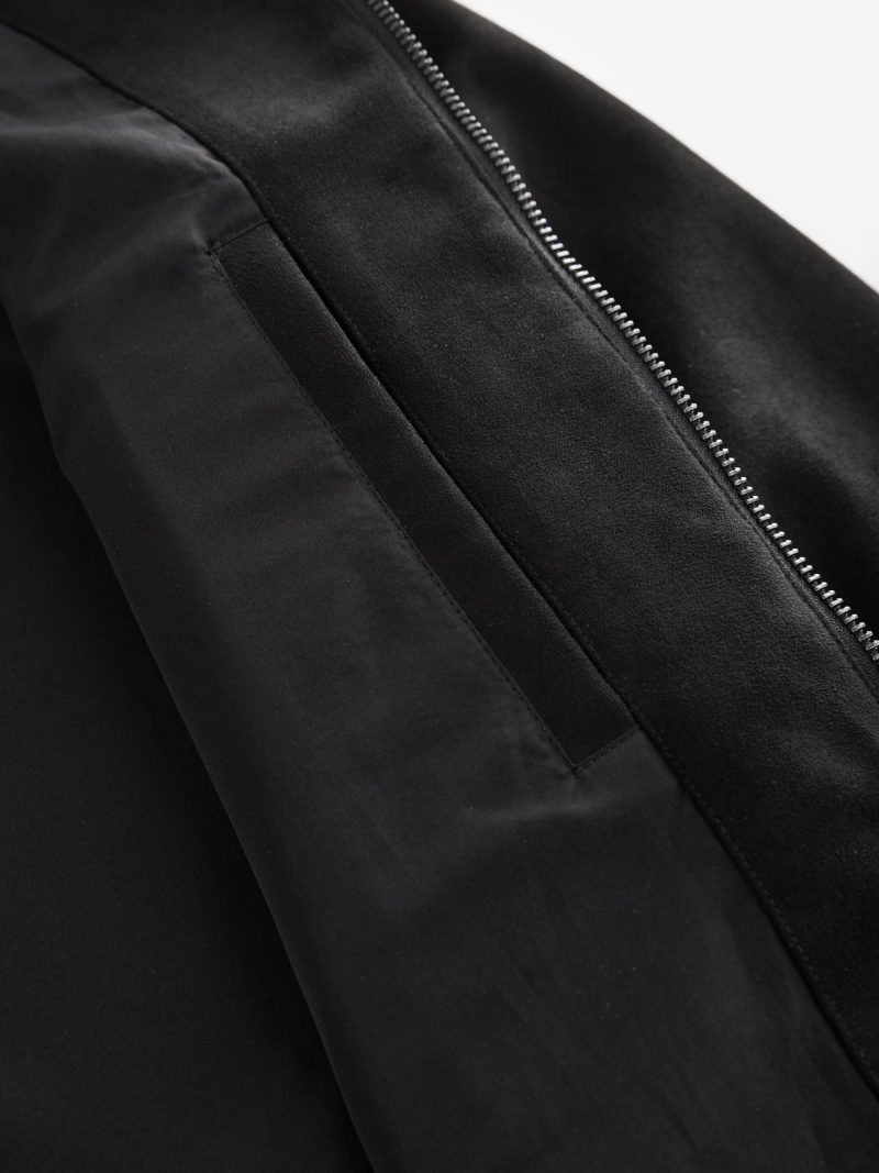 Comely84276 Black Faux Suede Collared Shacket - Image 10