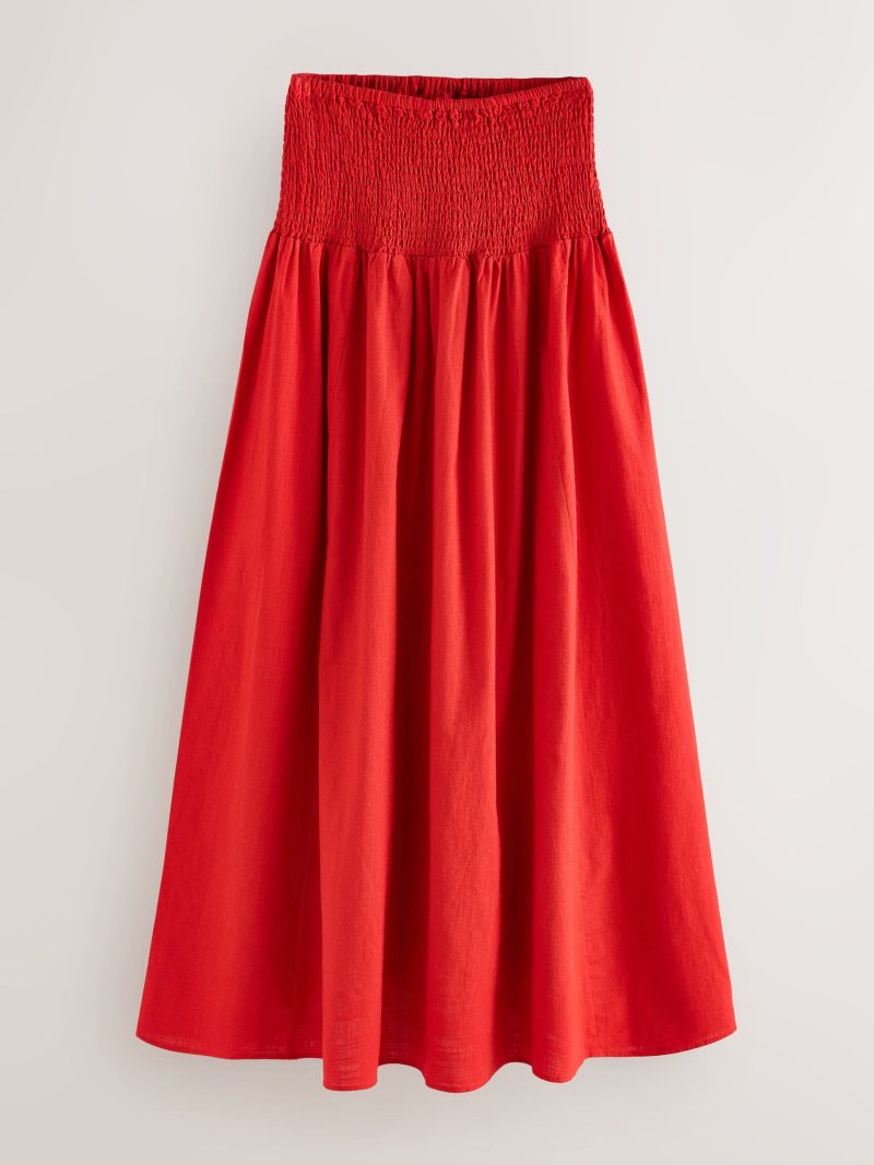 Comely84253 Red Drop Waist Maxi Skirt - Image 3