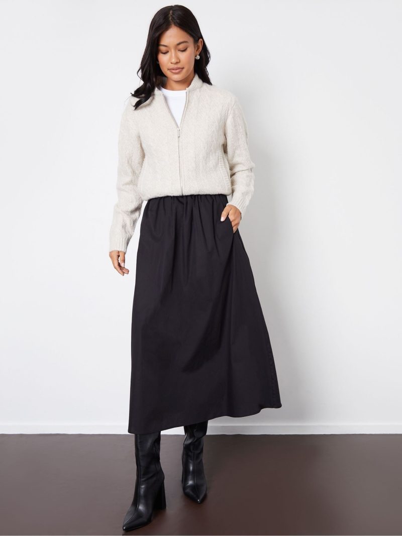 Comely84254 Black Maxi Skirt with Pockets - Image 2