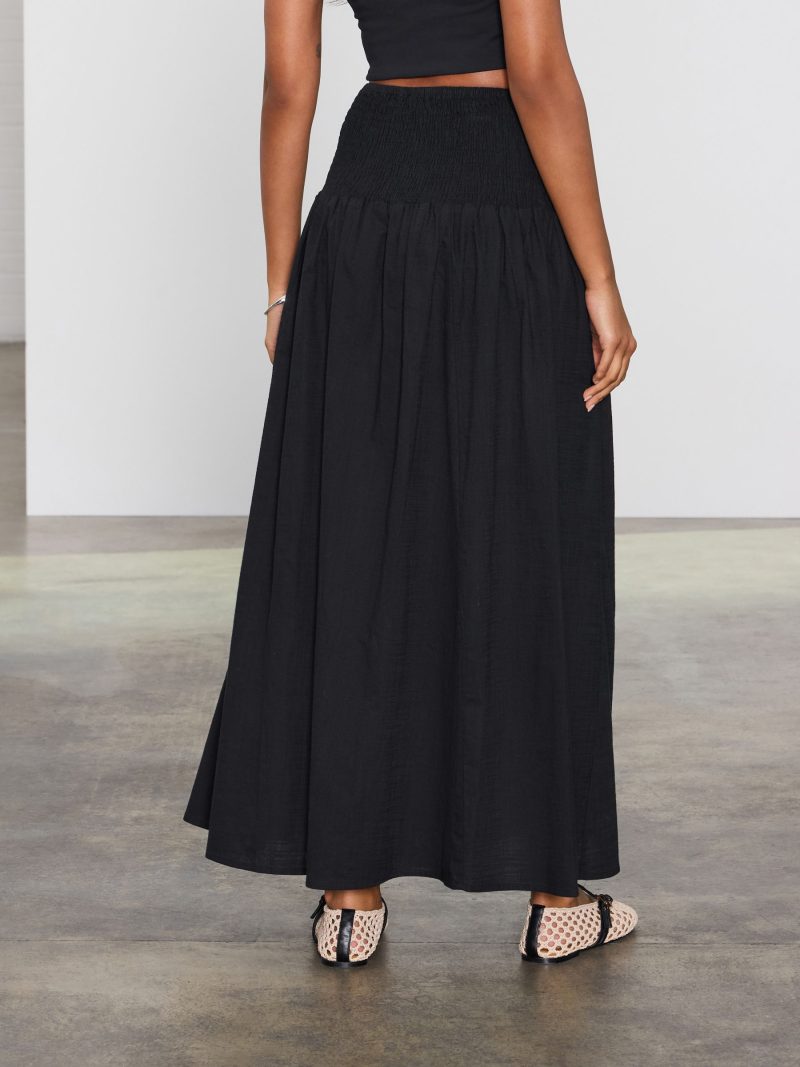 Comely84231 Black Drop Waist Maxi Skirt - Image 2