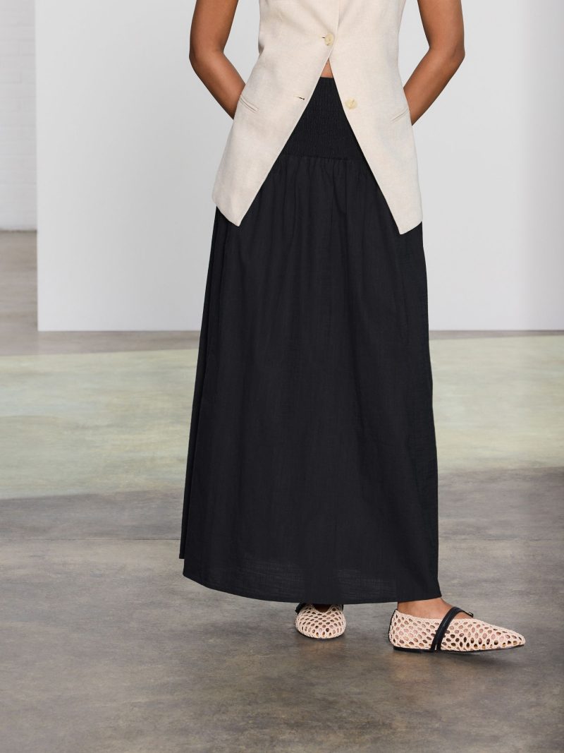 Comely84231 Black Drop Waist Maxi Skirt - Image 3
