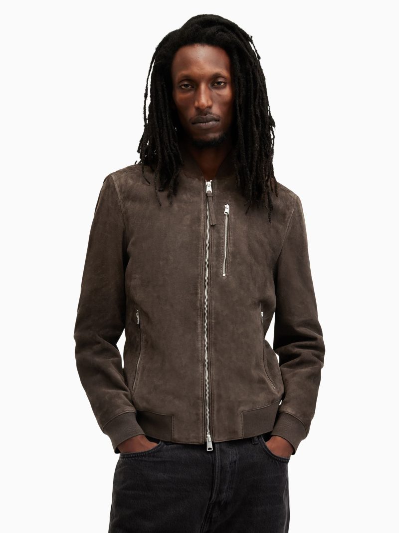 Comely84281 Brown Kemble Suede Bomber Jacket - Image 6