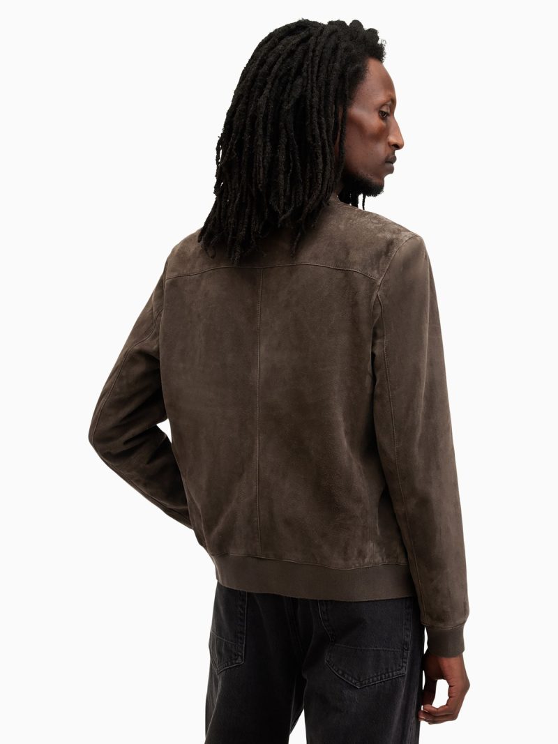 Comely84281 Brown Kemble Suede Bomber Jacket - Image 8