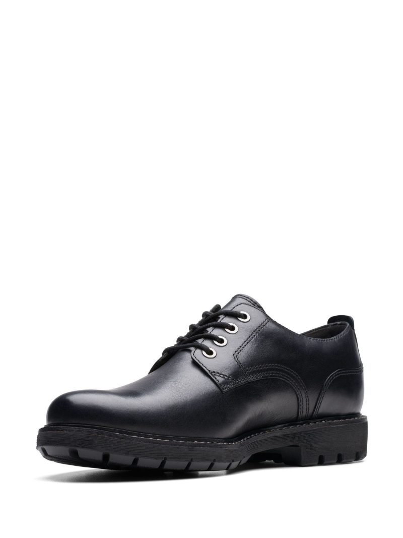 Comely84295 Black Leather Batcombe Tie Shoes - Image 4