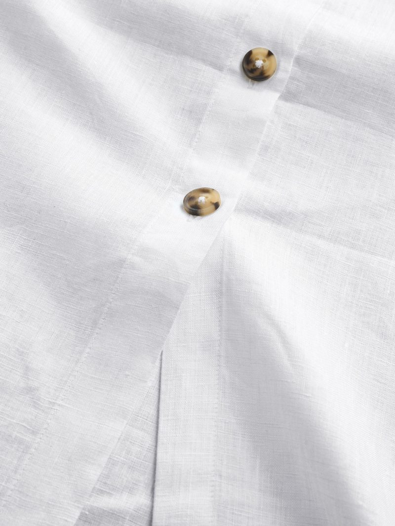 Comely84234 White Premium 100% Linen Button Down Pencil Skirt - Image 10