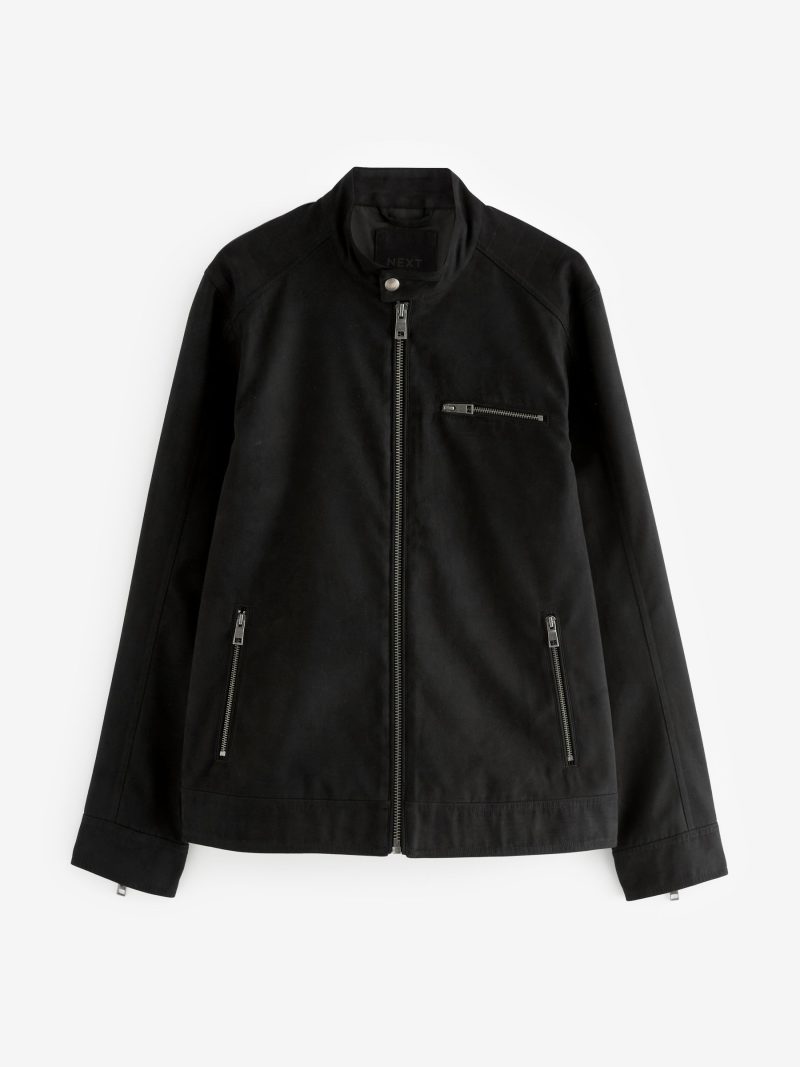 Comely84278 Black Faux Suede Racer Jacket - Image 5