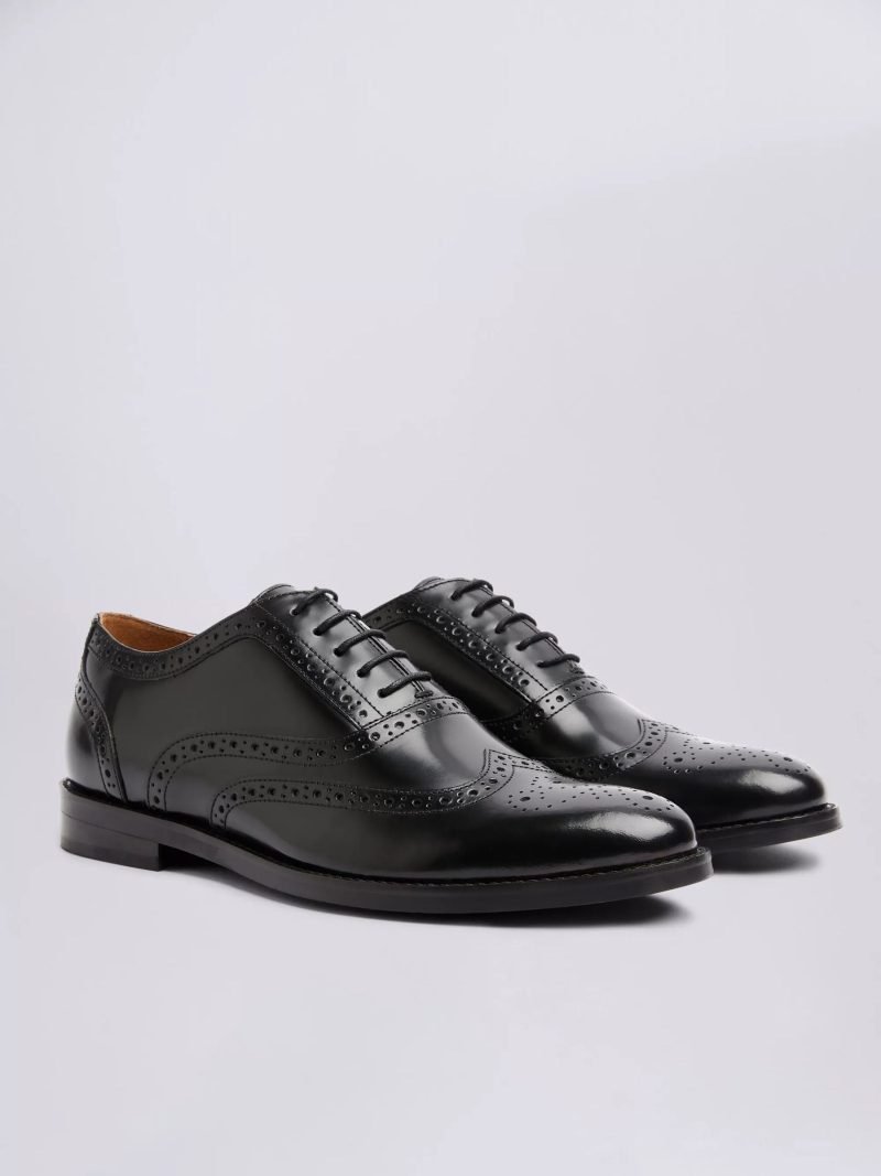 Comely84287 Black Oxford Brogue Shoes