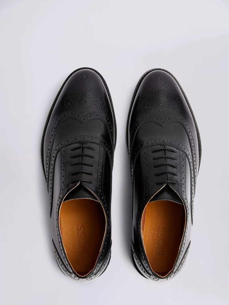 Comely84287 Black Oxford Brogue Shoes - Image 2