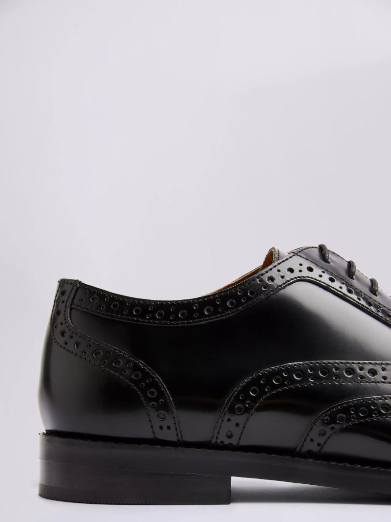 Comely84287 Black Oxford Brogue Shoes - Image 3