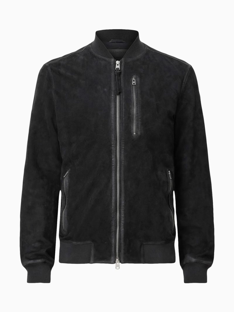 Comely84283 Black Kemble Suede Bomber Jacket - Image 10