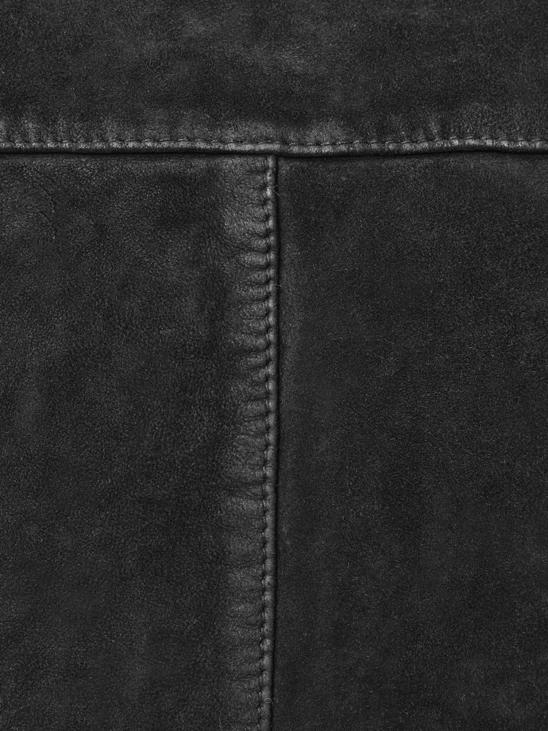 Comely84283 Black Kemble Suede Bomber Jacket - Image 8