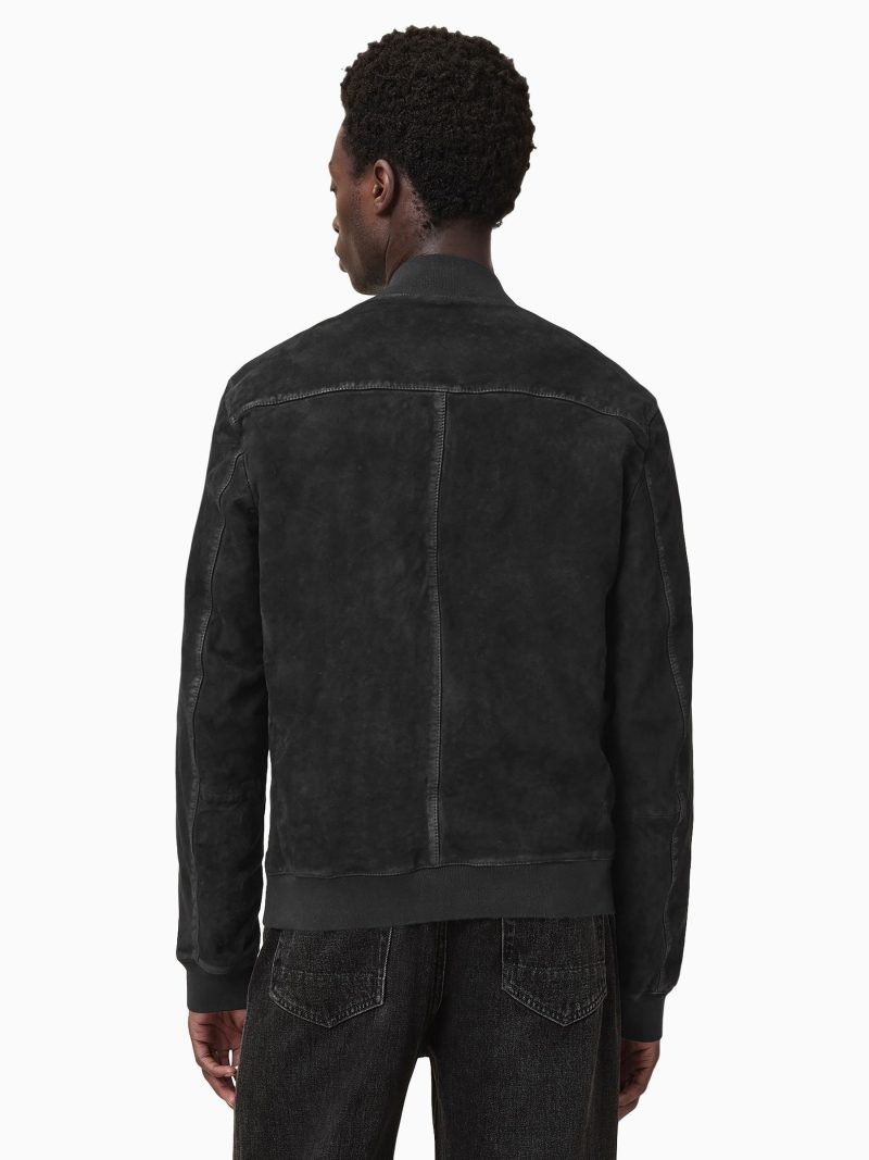 Comely84283 Black Kemble Suede Bomber Jacket - Image 9